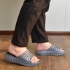 KuaiLu Mens Orthotic Recovery Sandals Arch Support Slides Plantar Fasciitis(Dark Grey)