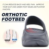 KuaiLu Mens Orthotic Recovery Sandals Arch Support Slides Plantar Fasciitis(Dark Grey)