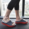 KuaiLu Mens Orthotic Recovery Sandals Arch Support Slides Plantar Fasciitis(Grey Red)