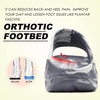 KuaiLu Mens Orthotic Recovery Sandals Arch Support Slides Plantar Fasciitis(Grey White)