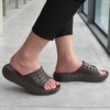 KuaiLu Mens Orthotic Recovery Sandals Arch Support Slides Plantar Fasciitis(Mocha)