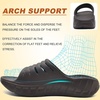 KuaiLu Mens Orthotic Recovery Sandals Arch Support Slides Plantar Fasciitis(Mocha)