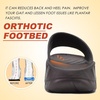 KuaiLu Mens Orthotic Recovery Sandals Arch Support Slides Plantar Fasciitis(Mocha)