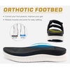 KuaiLu Mens Orthotic Sandals Arch Support Cushion Recovery Walking Slides(Black White)