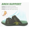 KuaiLu Mens Orthotic Sandals Arch Support Cushion Recovery Walking Slides(Green)