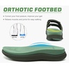 KuaiLu Mens Orthotic Sandals Arch Support Cushion Recovery Walking Slides(Green)