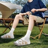 KuaiLu Mens Orthotic Sandals Comfort Arch Support Fabric Sandal Slippers(Beige White)