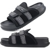 KuaiLu Mens Orthotic Sandals Comfort Arch Support Fabric Sandal Slippers(Black)