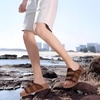 KuaiLu Mens Orthotic Sandals Comfort Arch Support Fabric Sandal Slippers(Dark Brown)