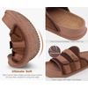 KuaiLu Mens Orthotic Sandals Comfort Arch Support Fabric Sandal Slippers(Dark Brown)