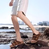 KuaiLu Mens Orthotic Sandals Comfort Arch Support Fabric Sandal Slippers(Dark Brown)