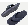 KuaiLu Mens Sport Flip Flops Orthotic Thong Sandals With Arch Support(Dark Blue)