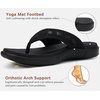 KuaiLu Mens Sport Flip Flops Orthotic Thong Sandals With Arch Support(Fashion Black)