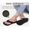 KuaiLu Mens Sport Flip Flops Orthotic Thong Sandals With Arch Support(Fashion Black)