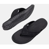 KuaiLu Mens Sport Flip Flops Orthotic Thong Sandals With Arch Support(Fashion Black)