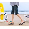 KuaiLu Mens Sport Flip Flops Orthotic Thong Sandals With Arch Support(Fashion Blue)