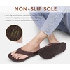 KuaiLu Mens Sport Flip Flops Orthotic Thong Sandals With Arch Support(Fashion Brown)