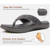 KuaiLu Mens Sport Flip Flops Orthotic Thong Sandals With Arch Support(Fashion Grey)