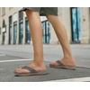 KuaiLu Mens Sport Flip Flops Orthotic Thong Sandals With Arch Support(Fashion Grey)