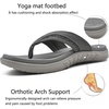 KuaiLu Mens Sport Flip Flops Orthotic Thong Sandals With Arch Support(Grey)