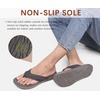 KuaiLu Mens Sport Flip Flops Orthotic Thong Sandals With Arch Support(Grey)