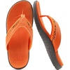 KuaiLu Mens Sport Flip Flops Orthotic Thong Sandals With Arch Support(Orange)
