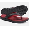 KuaiLu Mens Sport Flip Flops Orthotic Thong Sandals With Arch Support(Red Black)