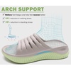 KuaiLu Recovery Sandals Women With Comfortable Arch Support Sport Slides(Apricot Green)