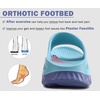 KuaiLu Recovery Sandals Women With Comfortable Arch Support Sport Slides(Blue Purple)