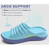KuaiLu Recovery Sandals Women With Comfortable Arch Support Sport Slides(Blue Purple)