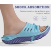 KuaiLu Recovery Sandals Women With Comfortable Arch Support Sport Slides(Blue Purple)