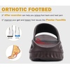 KuaiLu Recovery Sandals Women With Comfortable Arch Support Sport Slides(Brown)