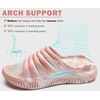 KuaiLu Recovery Sandals Women With Comfortable Arch Support Sport Slides(Camo Pink)