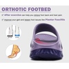 KuaiLu Recovery Sandals Women With Comfortable Arch Support Sport Slides(Double Purple)