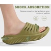 KuaiLu Recovery Sandals Women With Comfortable Arch Support Sport Slides(Green)