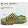 KuaiLu Recovery Sandals Women With Comfortable Arch Support Sport Slides(Green)