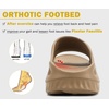 KuaiLu Recovery Sandals Women With Comfortable Arch Support Sport Slides(Light Brown)