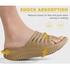 KuaiLu Recovery Sandals Women With Comfortable Arch Support Sport Slides(Light Brown)