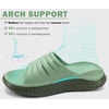 KuaiLu Recovery Sandals Women With Comfortable Arch Support Sport Slides(Olive Green)