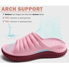 KuaiLu Recovery Sandals Women With Comfortable Arch Support Sport Slides(Pink Wine)