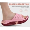 KuaiLu Recovery Sandals Women With Comfortable Arch Support Sport Slides(Pink Wine)