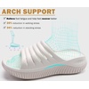 KuaiLu Recovery Sandals Women With Comfortable Arch Support Sport Slides(White Beige)