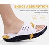 KuaiLu Recovery Sandals Women With Comfortable Arch Support Sport Slides(White Black)