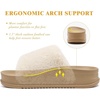 KuaiLu Women’s Orthotic Arch Support Slippers(Beige White)