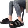 KuaiLu Women’s Orthotic Arch Support Slippers(Black)