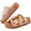 KuaiLu Women’s Orthotic Arch Support Slippers(Khaki (Adjustable))