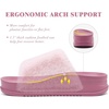 KuaiLu Women’s Orthotic Arch Support Slippers(Pink)