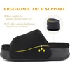 KuaiLu Women’s Orthotic Arch Support Slippers(Plush Black)
