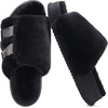 KuaiLu Women’s Orthotic Arch Support Slippers(Plush Black)