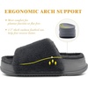 KuaiLu Women’s Orthotic Arch Support Slippers(Plush Grey)